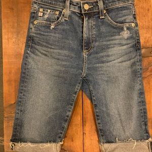 AG Brooke Denim Bermuda Shorts in 14 Year Wash